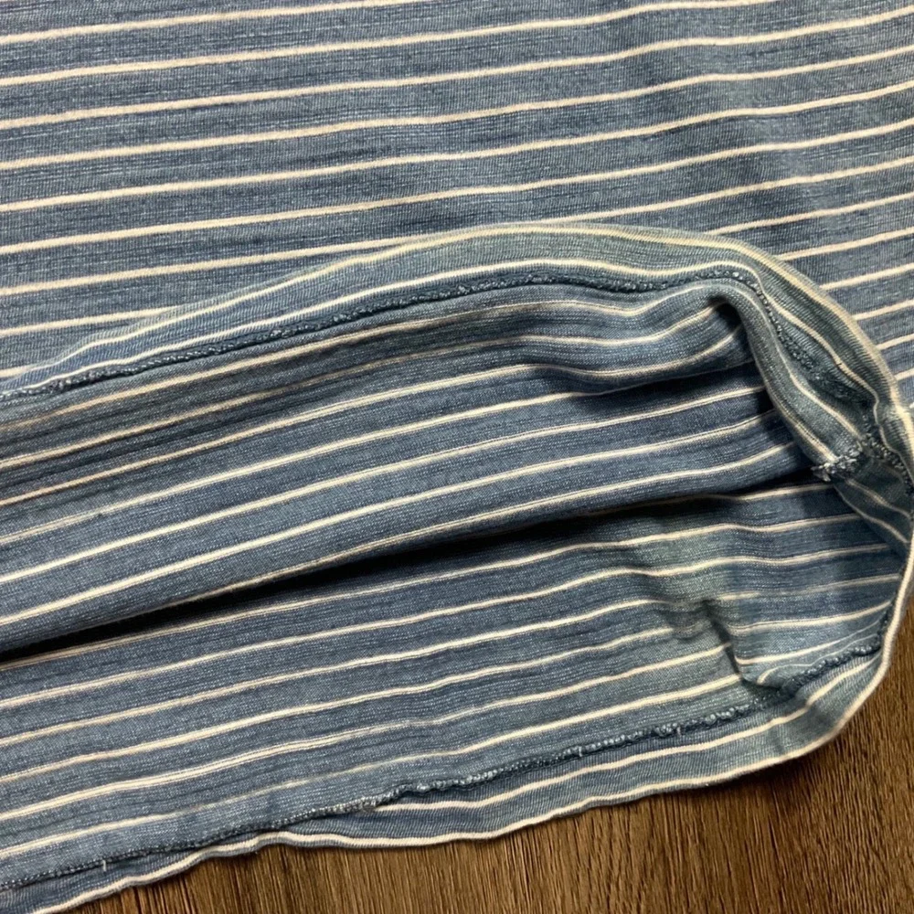 johnnie-O Mens Striped Short Sleeve Cotton Pocket Polo Shirt  4XL Blue White